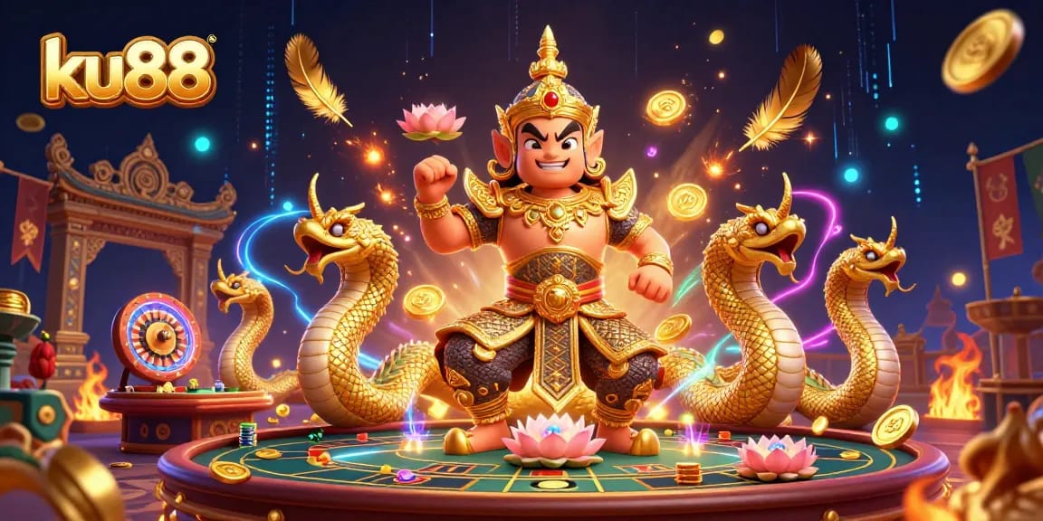 Engage in exhilarating gameplay at ku88 with vibrant characters and casino elements.