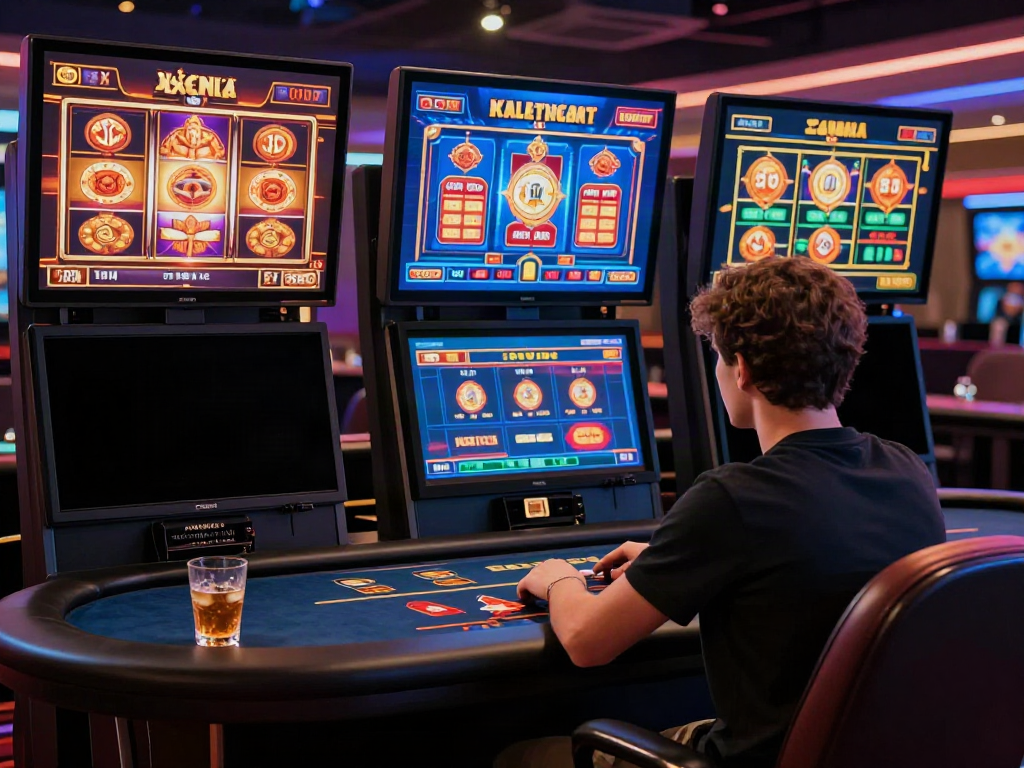 Engaging online casino experience with FC88 interface and player in a stylish gaming setup.