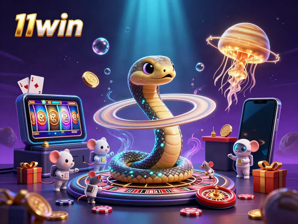 Bet on a cosmic roulette wheel and spin slots in a vibrant 11win-themed digital casino.