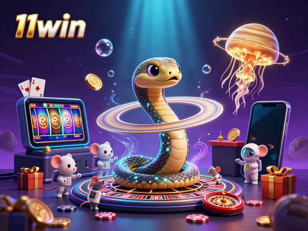 Bet on a cosmic roulette wheel and spin slots in a vibrant 11win-themed digital casino.