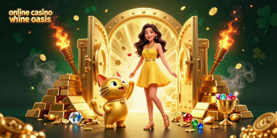 Experience the excitement of online casino ohne oasis with our vibrant 3D illustration engaging charming characters and treasures.