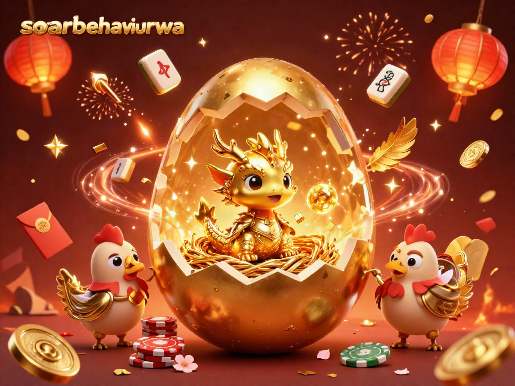 Play exciting games with soarbehaviorwa while a magical dragon sits on poker chips, celebrating wins!