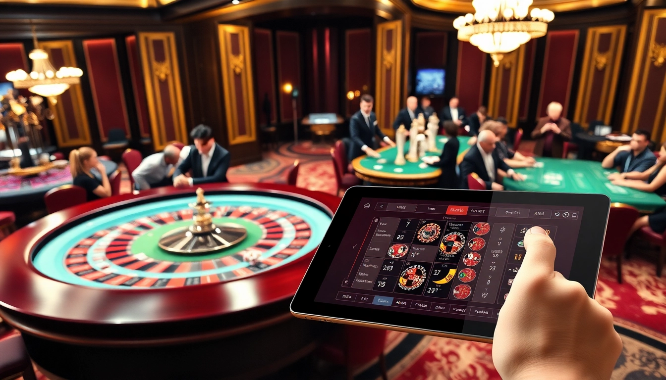 Engaging gameplay at Nhà cái U888 with a vibrant roulette table and players enjoying casino fun.