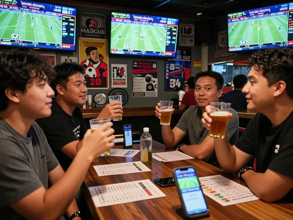 Engaged sports fans actively participating in kèo nhà cái trực tiếp during an exciting game.