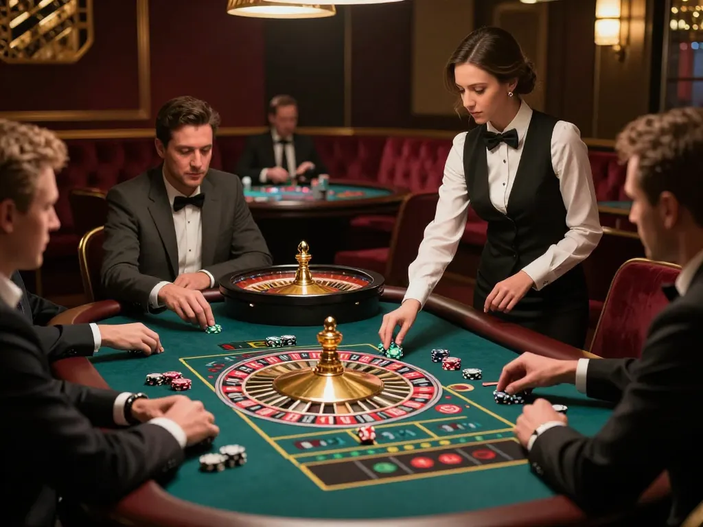 Players placing bets at dn88’s roulette table, capturing the excitement and strategy of a dynamic casino experience