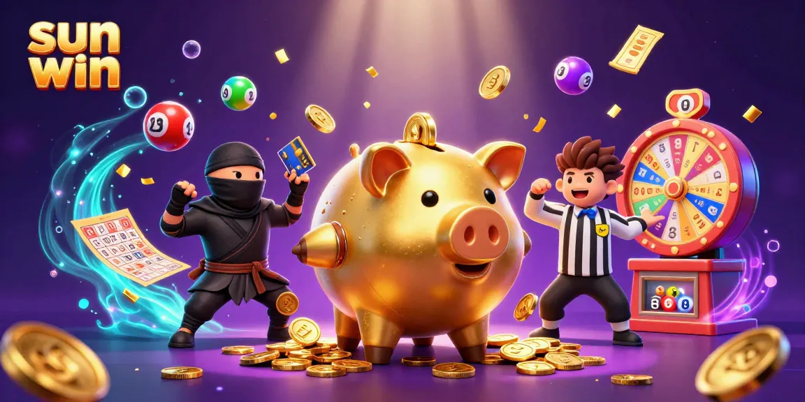 Experience thrilling gameplay at sun win with colorful lottery elements and exciting casino characters.