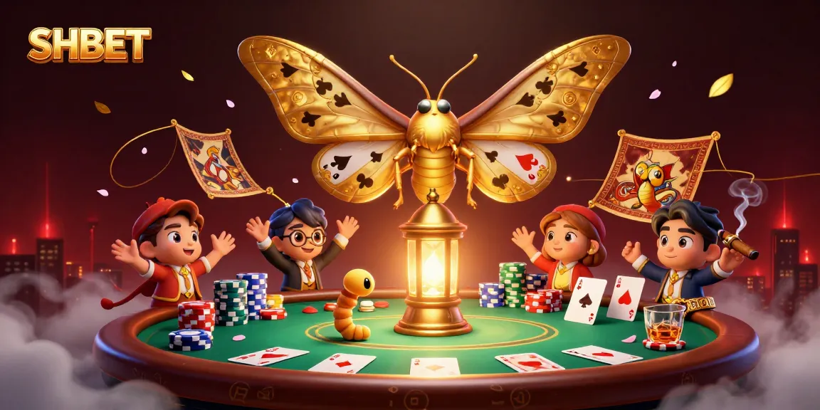 SHBET's dazzling 3D casino scene captures the excitement of poker with vibrant visuals and engaging elements.